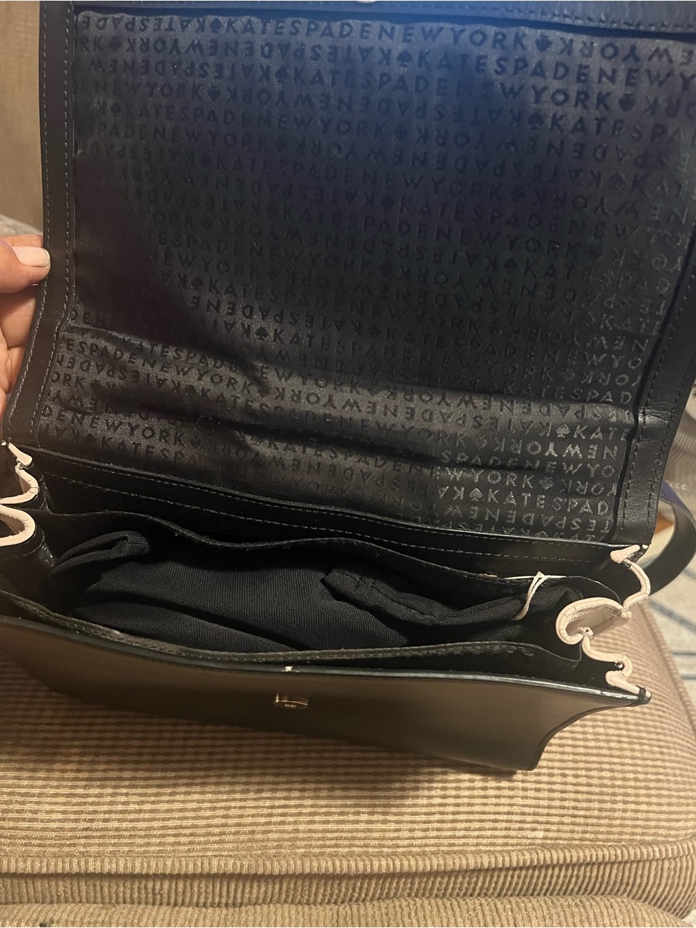 kate spade Black Leather Messenger Crossbody - Picture 4 of 6